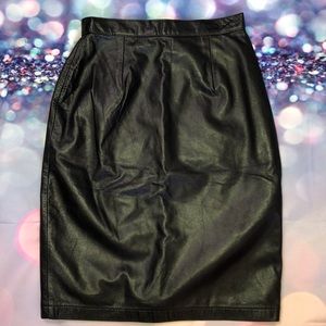 Tannery West Genuine leather pencil skirt